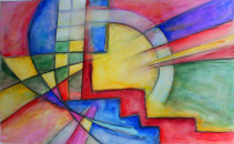 come up, Aquarell auf Büttenpapier 50x32cm