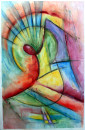 shout and worship , Aquarell auf Büttenpapier 32x50cm